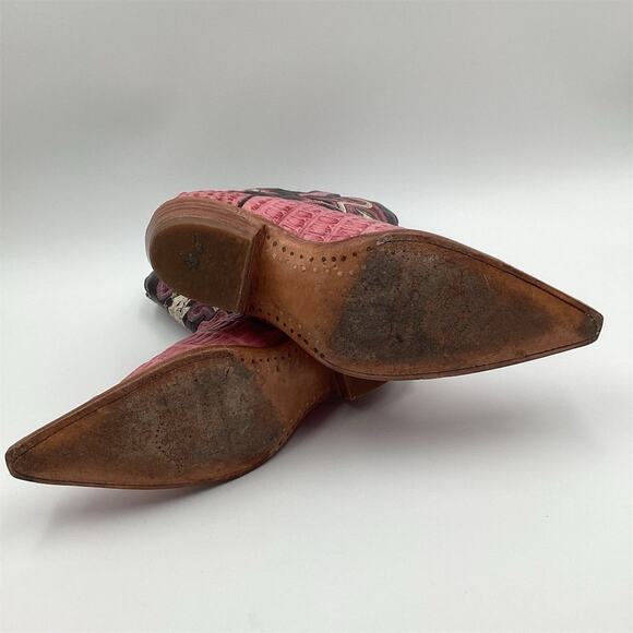 El General Kids Pink Crocodile Cowboy Boots Size 25 Casual - Picture 5 of 14